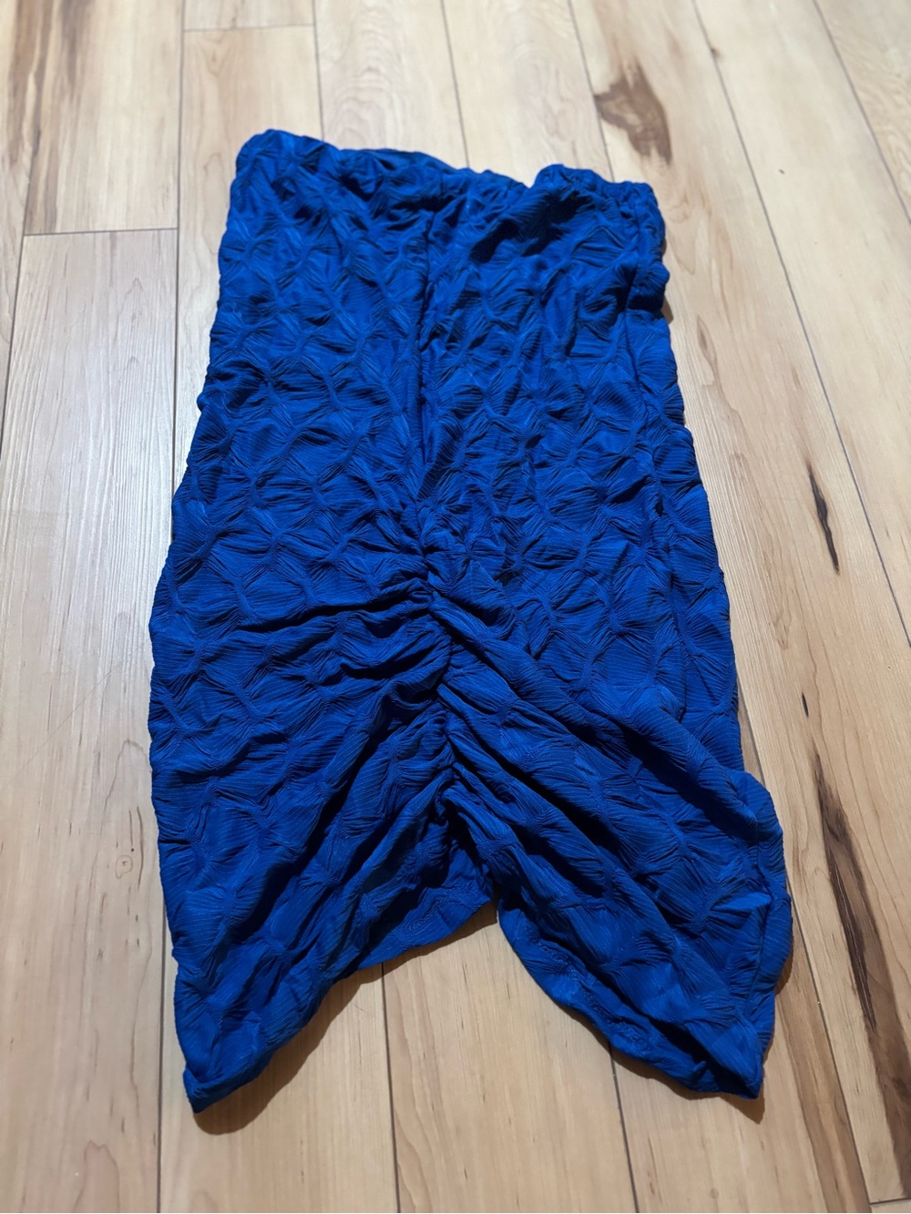 Women’s Trac Royal Blue Ruched High-Low Dress
